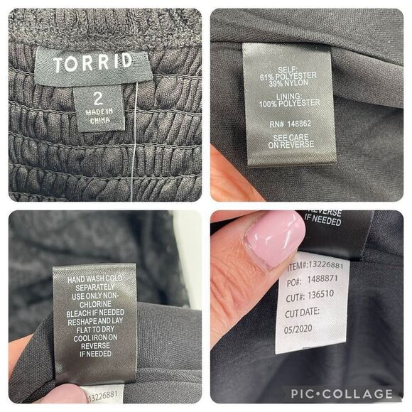 Torrid Midi Lace Button Front Dress Sleeveless Fit & Flare Plus Women 2X Black - Picture 10 of 11